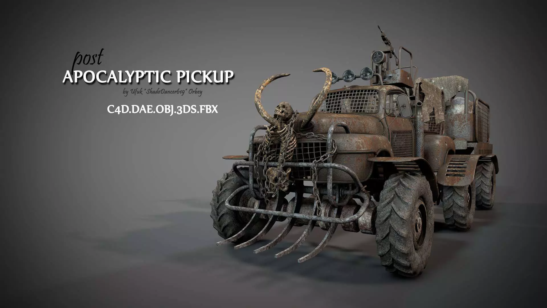 Post Apocalyptic Survival Pickup 3D model_0