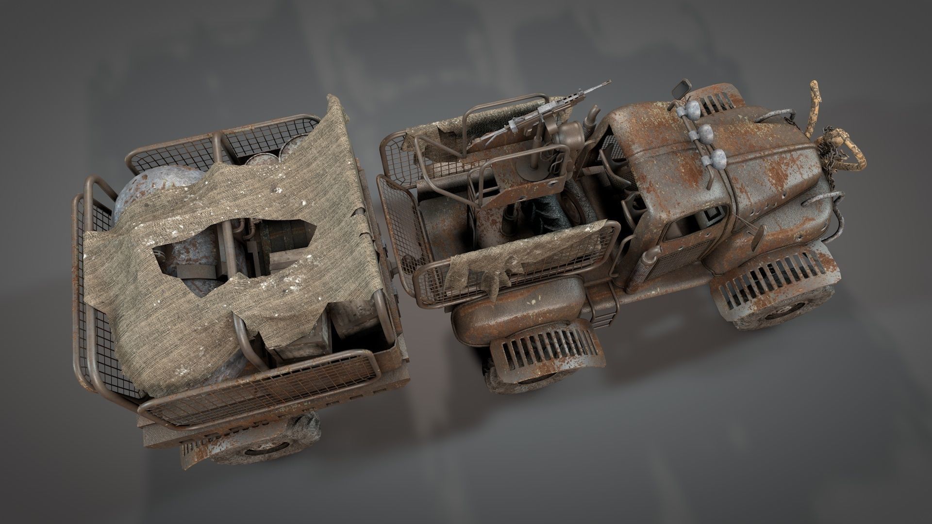 Post Apocalyptic Survival Pickup 3D model_6