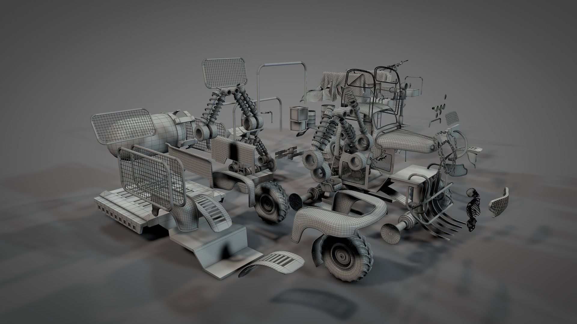 Post Apocalyptic Survival Pickup 3D model_27