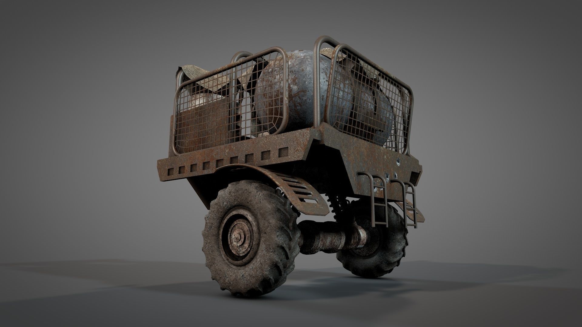 Post Apocalyptic Survival Pickup 3D model_17