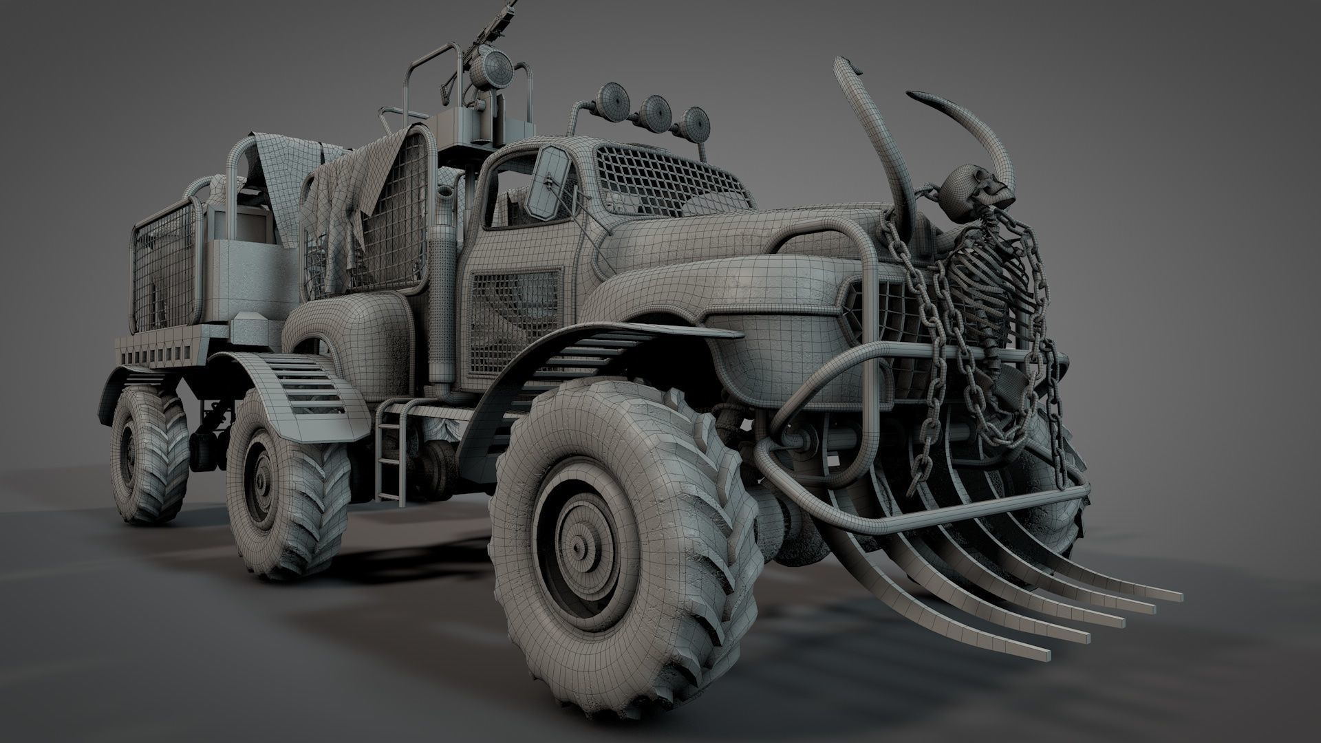 Post Apocalyptic Survival Pickup 3D model_20