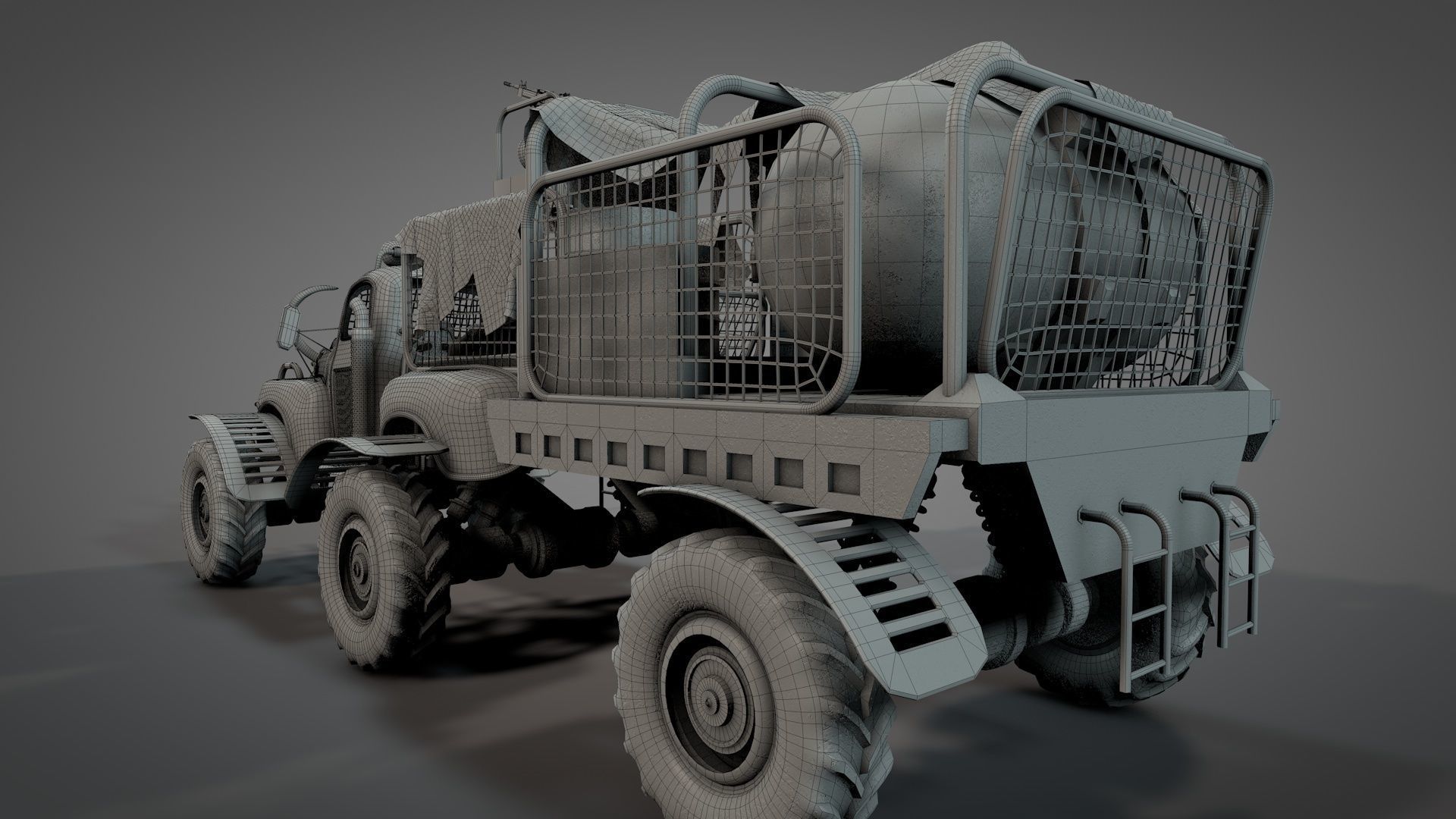 Post Apocalyptic Survival Pickup 3D model_24