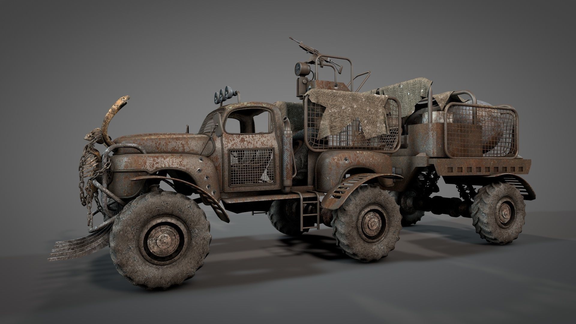 Post Apocalyptic Survival Pickup 3D model_3