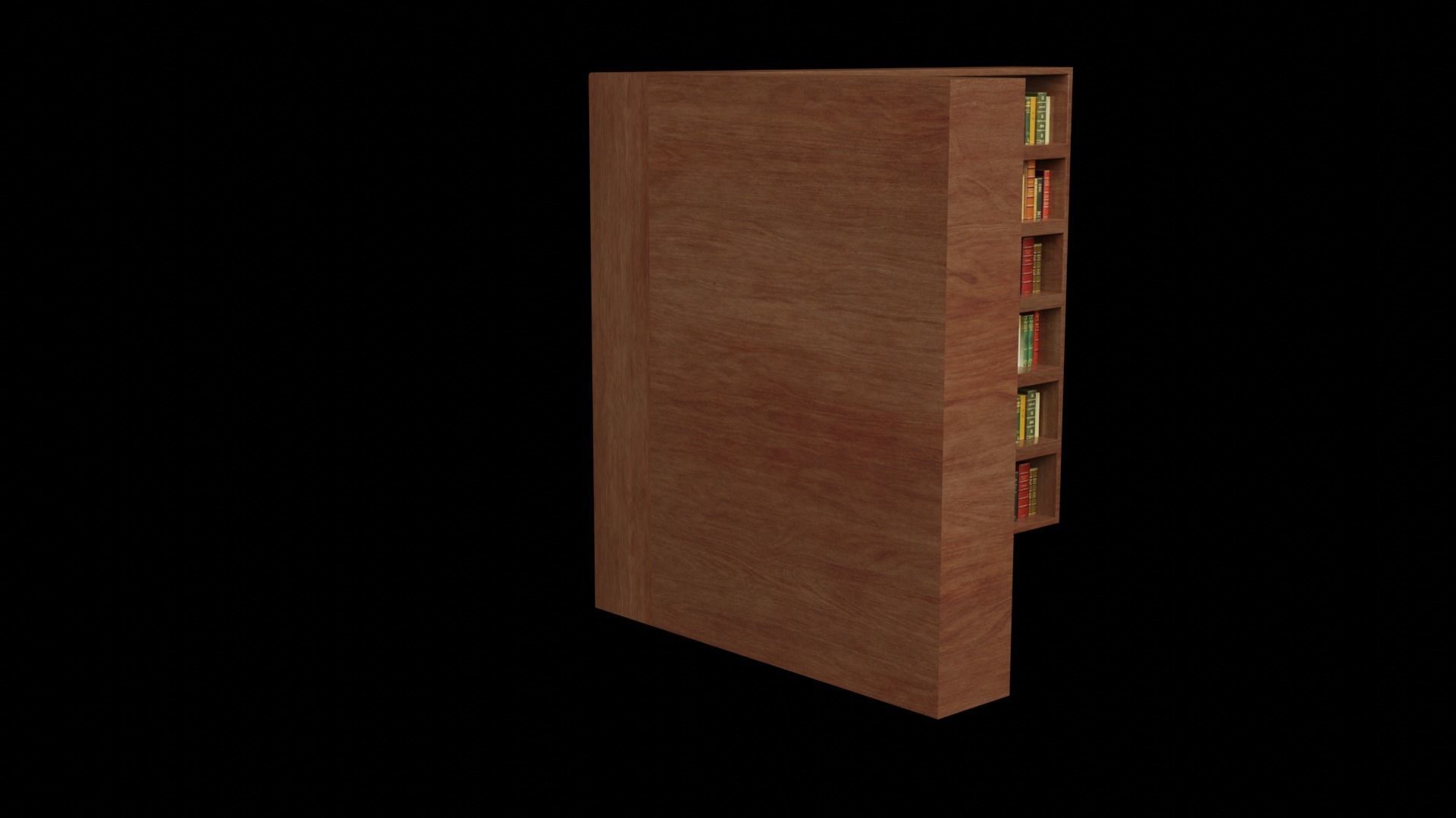 BOOKCASE AND BOOKS BLOCKS LOW POLY Low-poly 3D model_7
