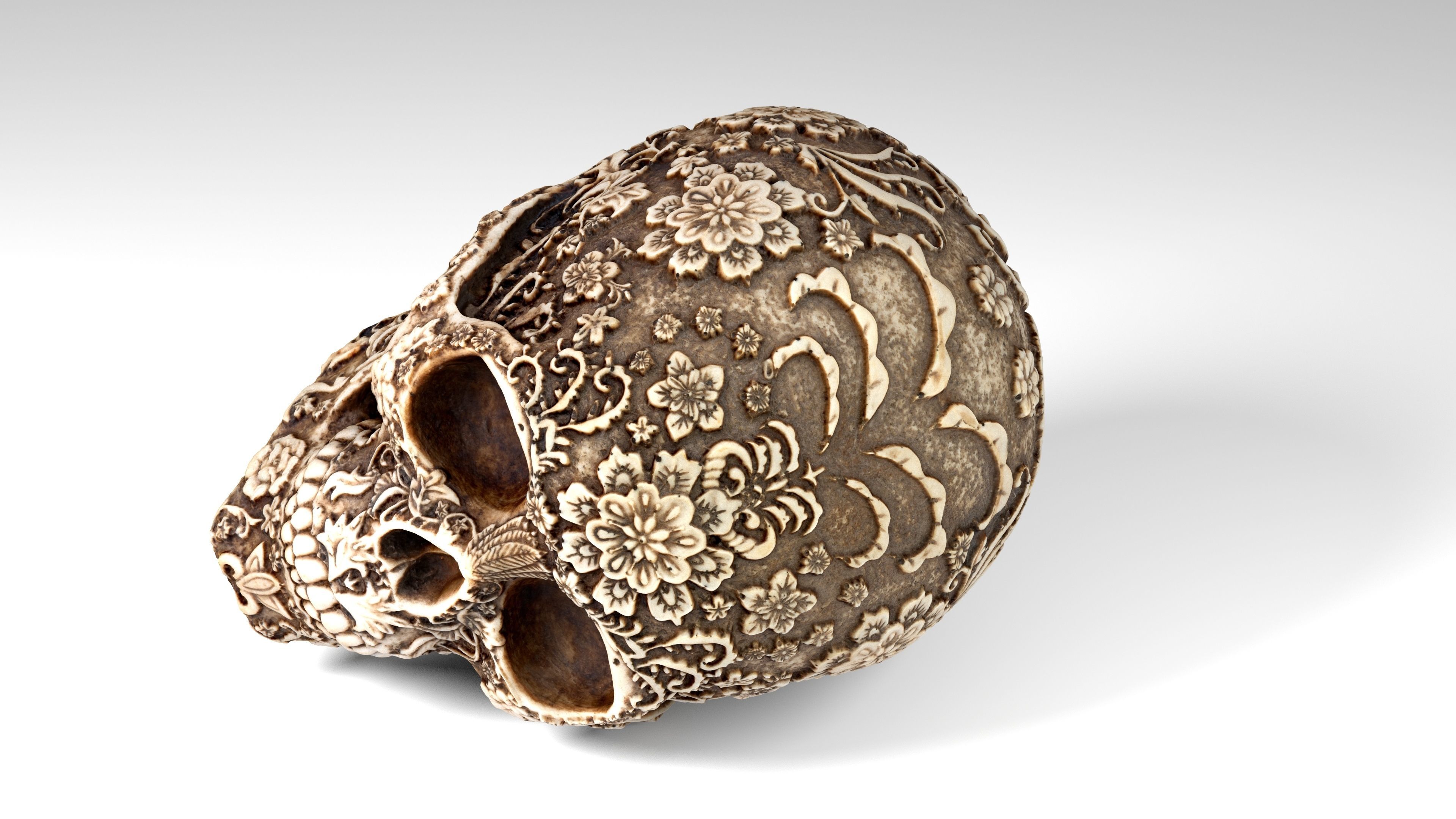 Sugar Skull Calavera Low-poly 3D model_15