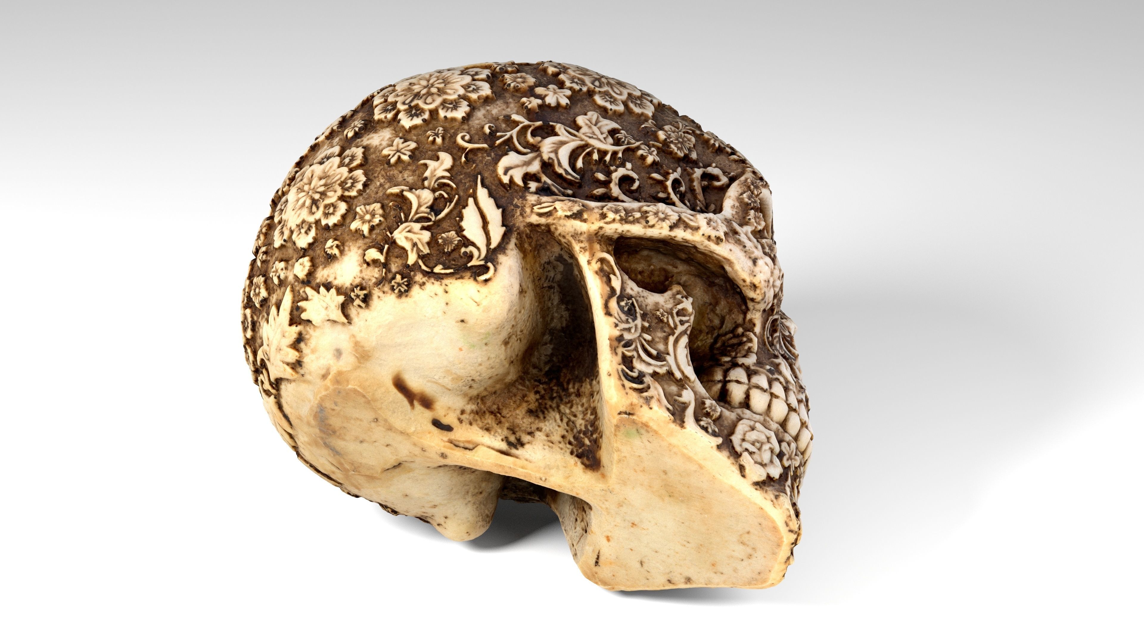 Sugar Skull Calavera Low-poly 3D model_13