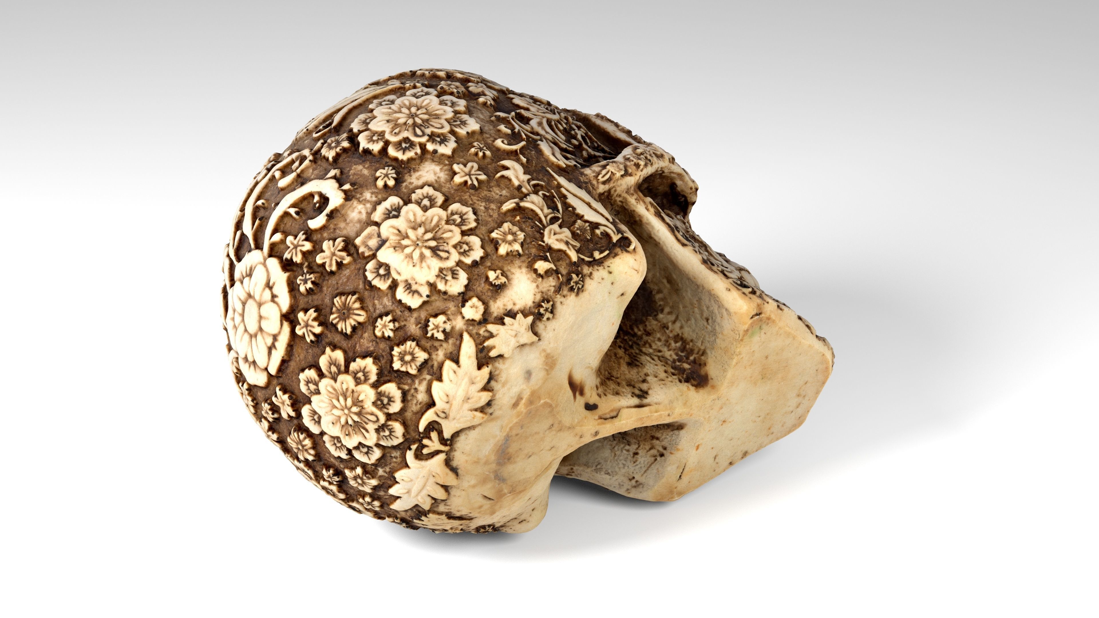 Sugar Skull Calavera Low-poly 3D model_14