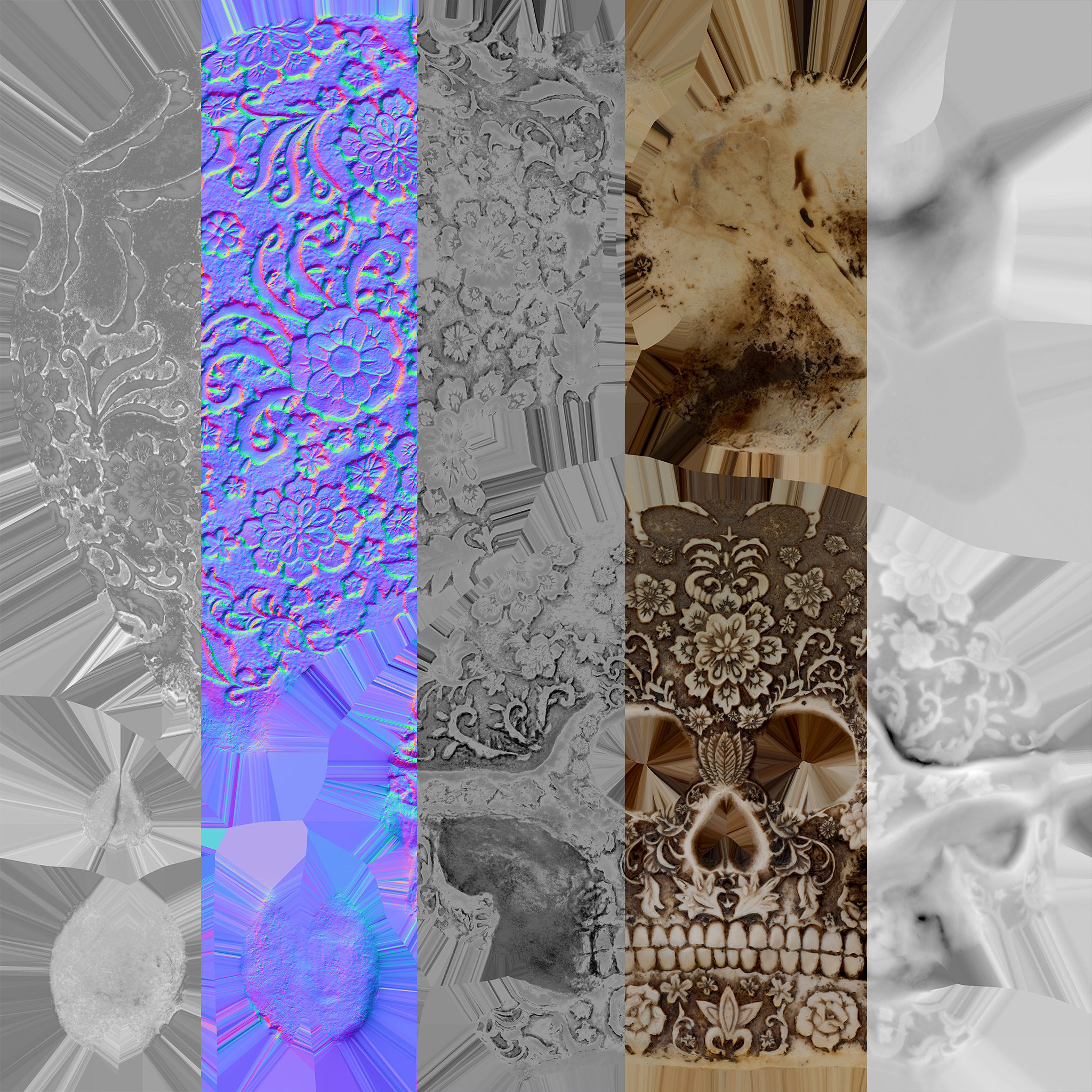 Sugar Skull Calavera Low-poly 3D model_21