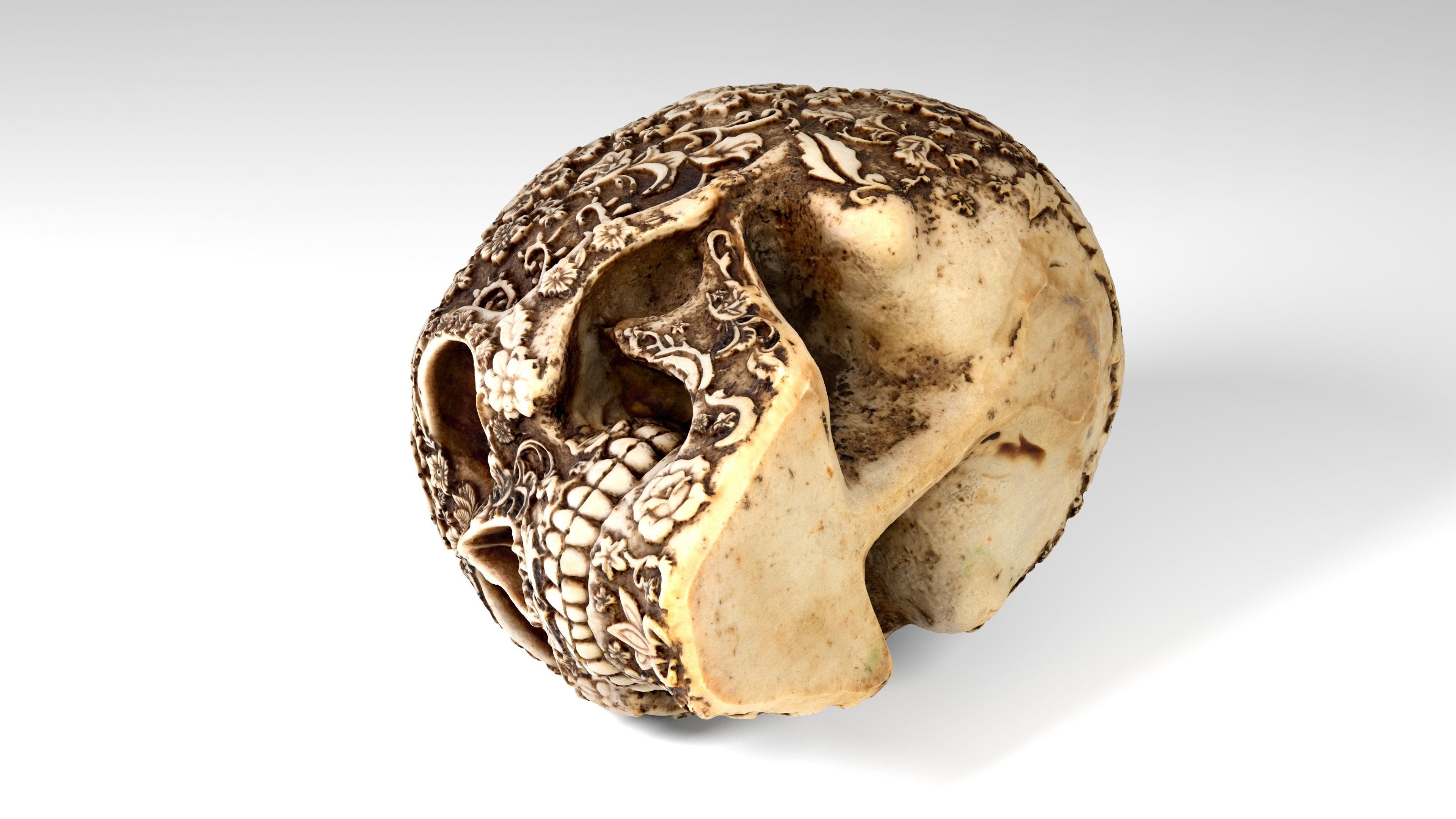 Sugar Skull Calavera Low-poly 3D model_11