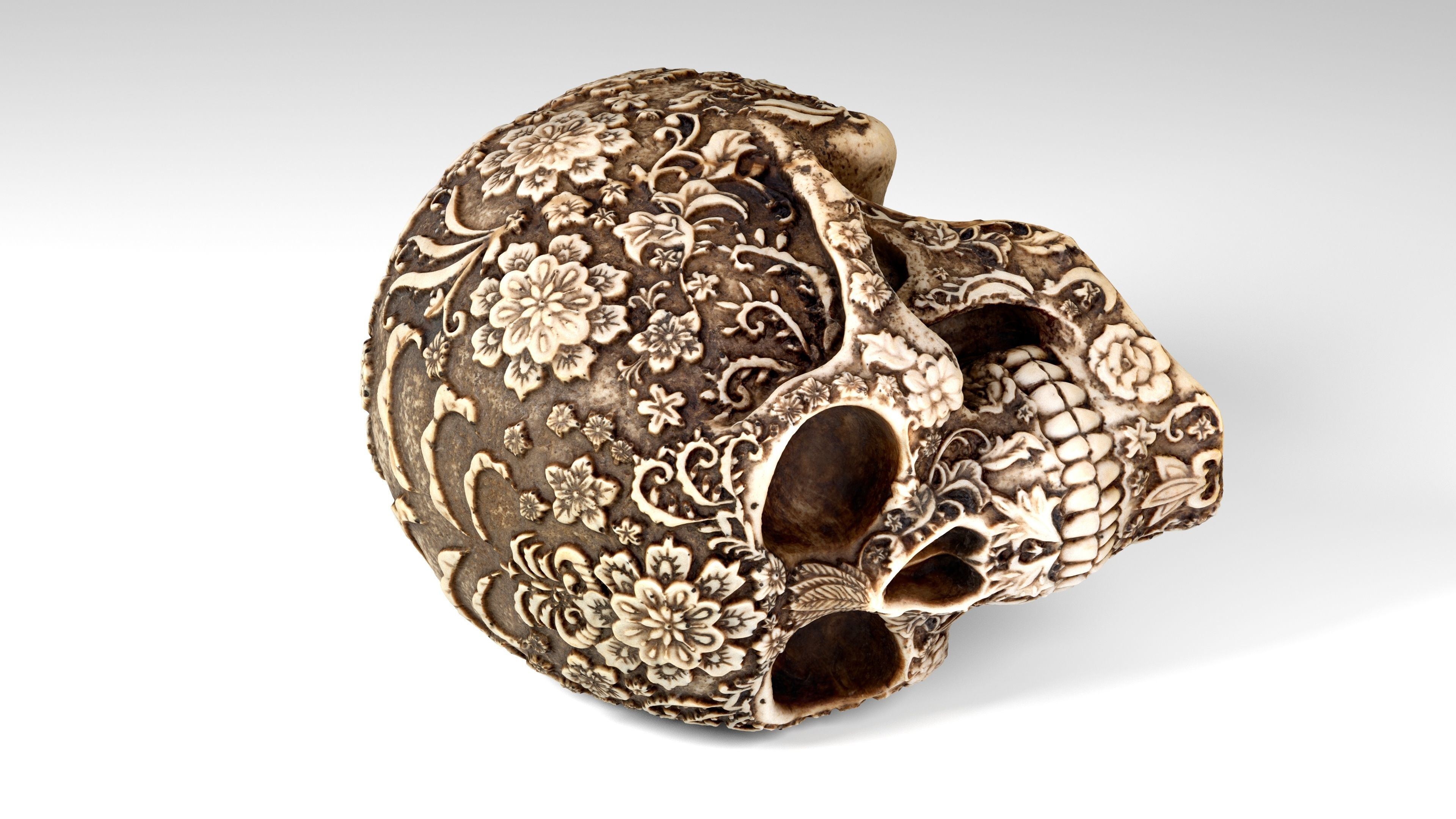 Sugar Skull Calavera Low-poly 3D model_12