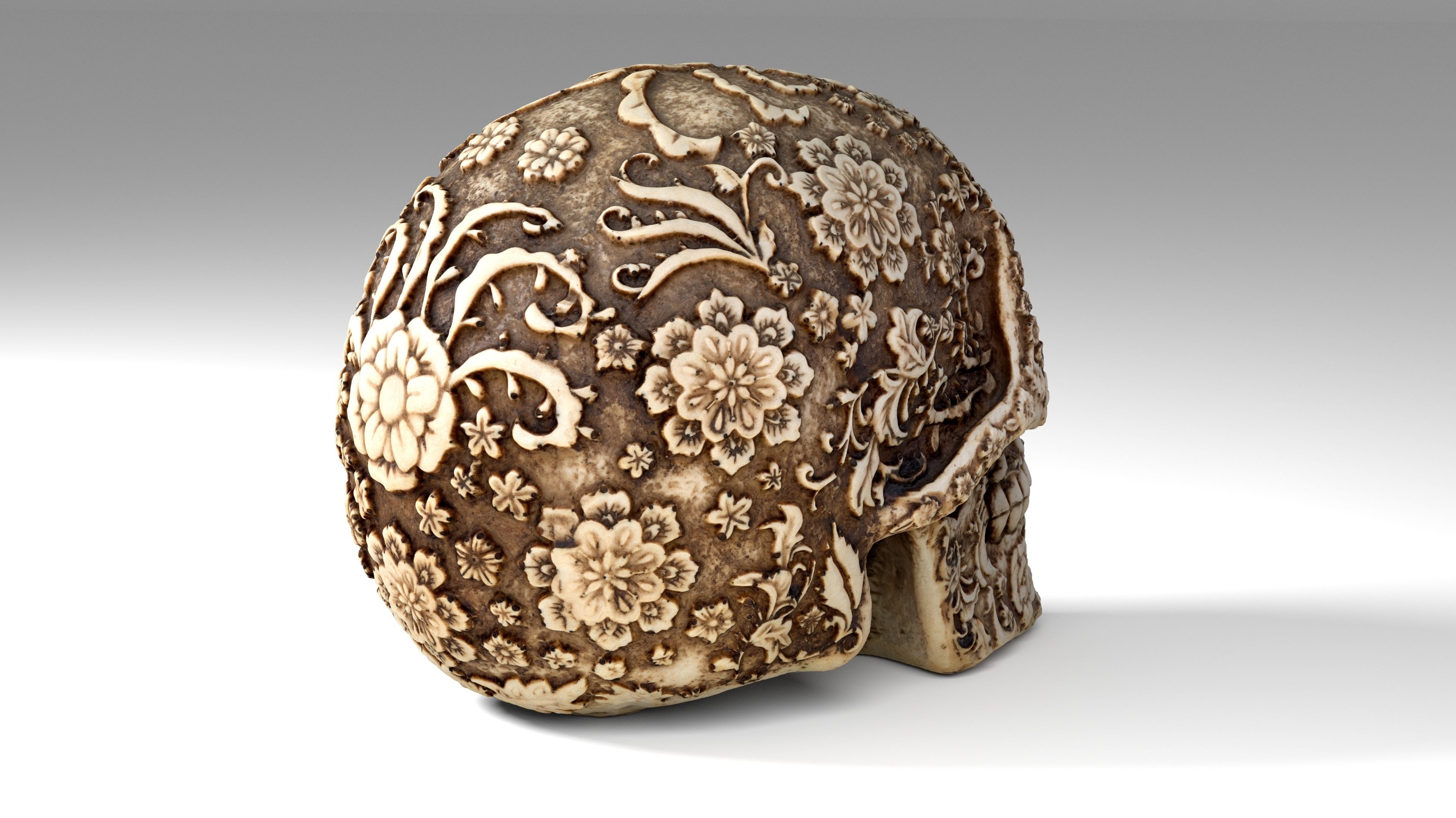 Sugar Skull Calavera Low-poly 3D model_9