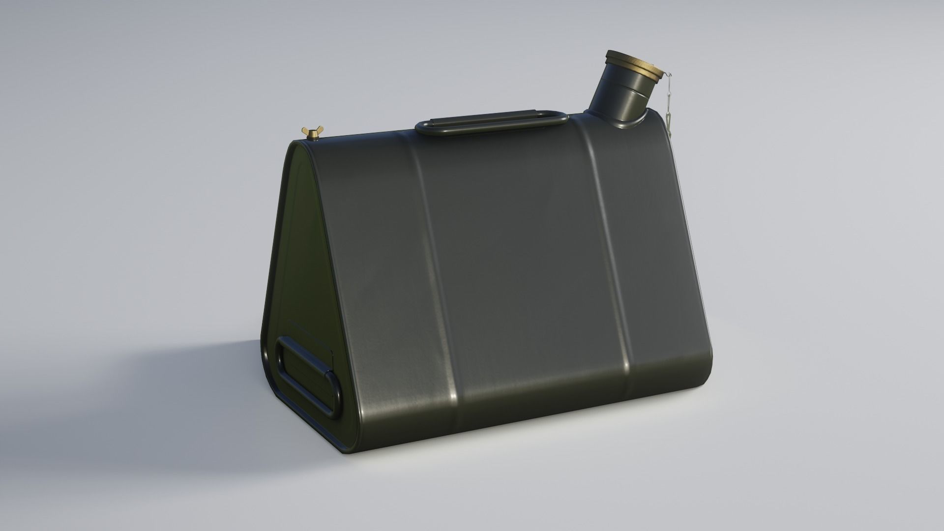 German triangular canister Low-poly 3D model_5