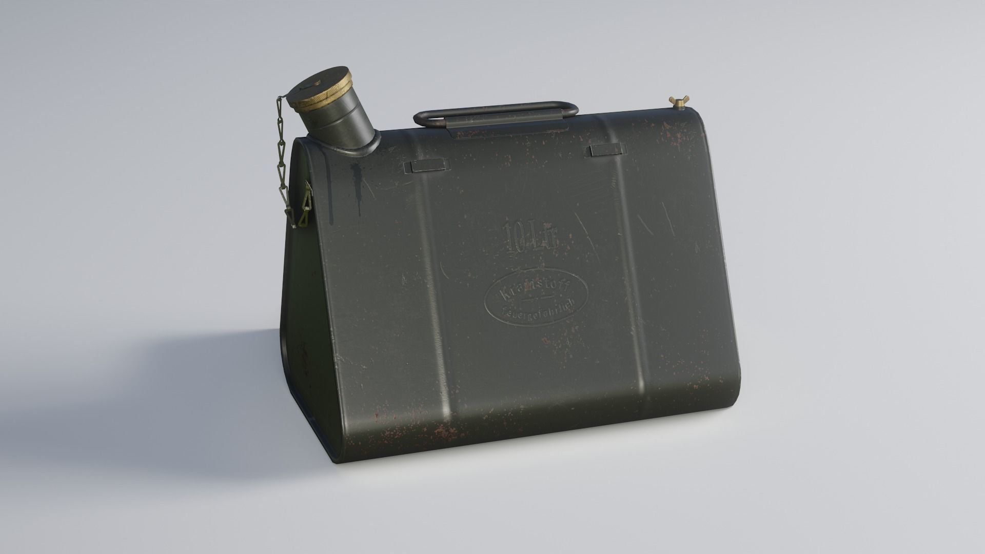 German triangular canister Low-poly 3D model_6