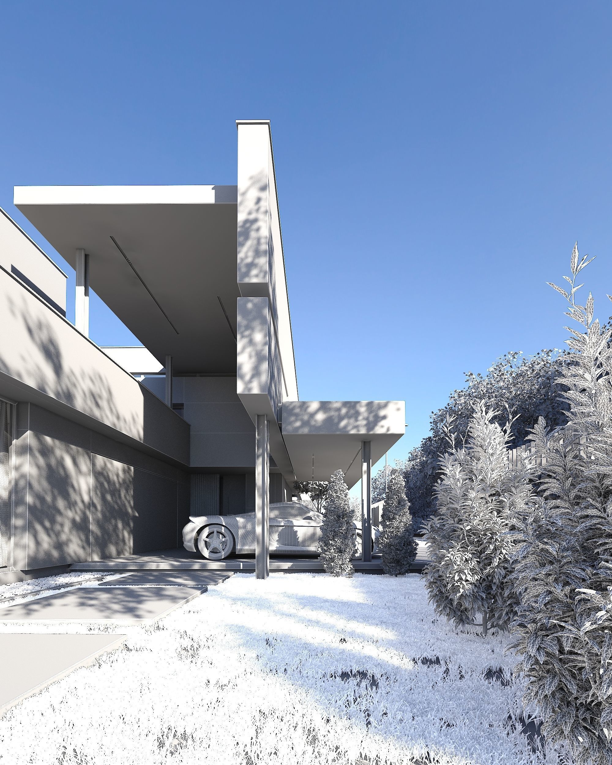 Residence 29 Exterior Scene 3D model_11