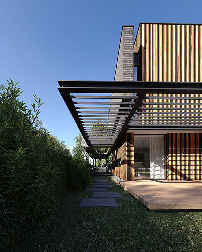 Residence 29 Exterior Scene 3D model 5