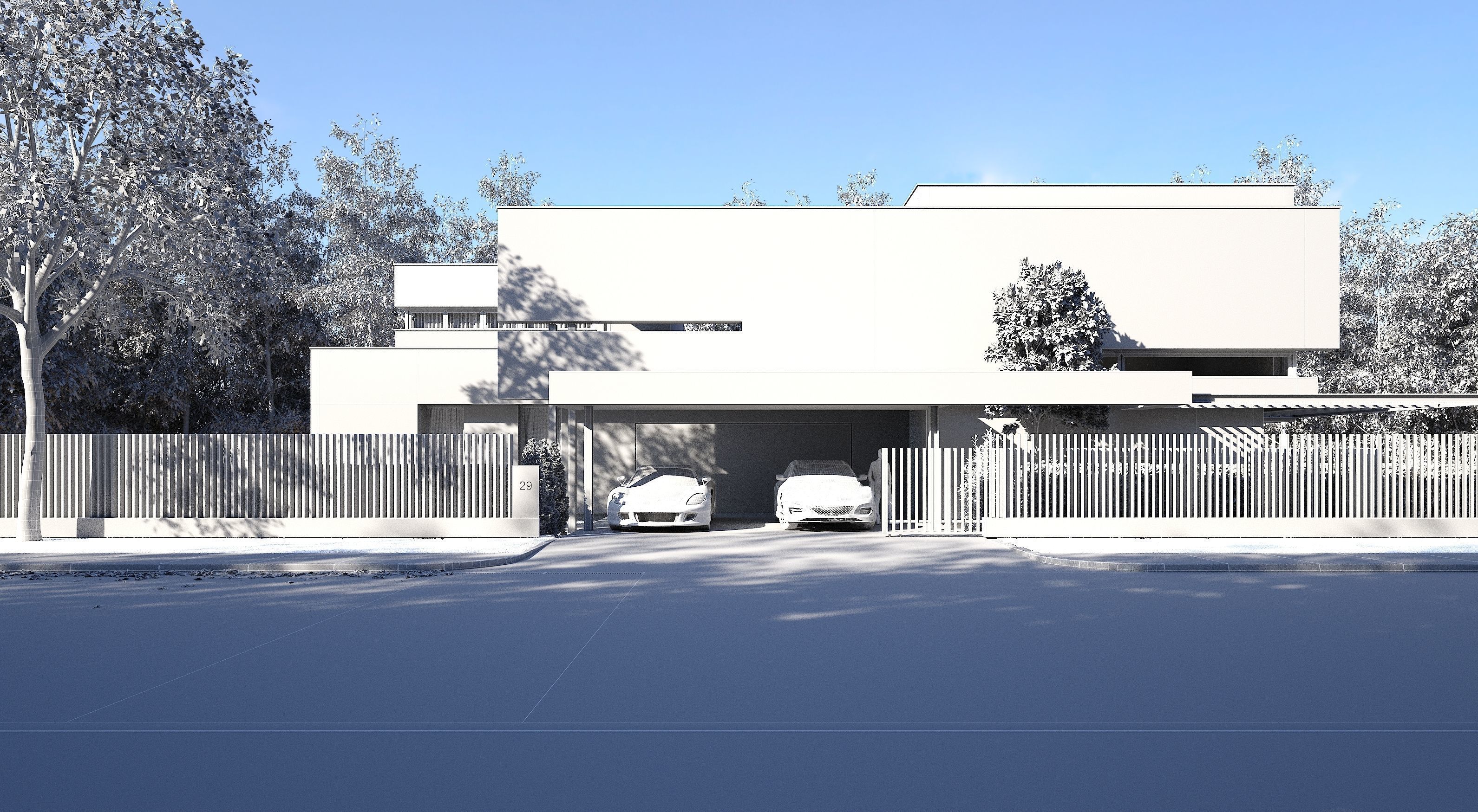 Residence 29 Exterior Scene 3D model_8