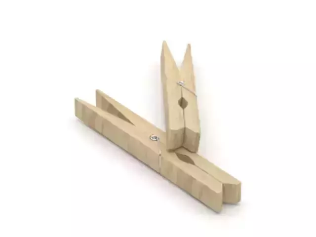 Wooden clothespins