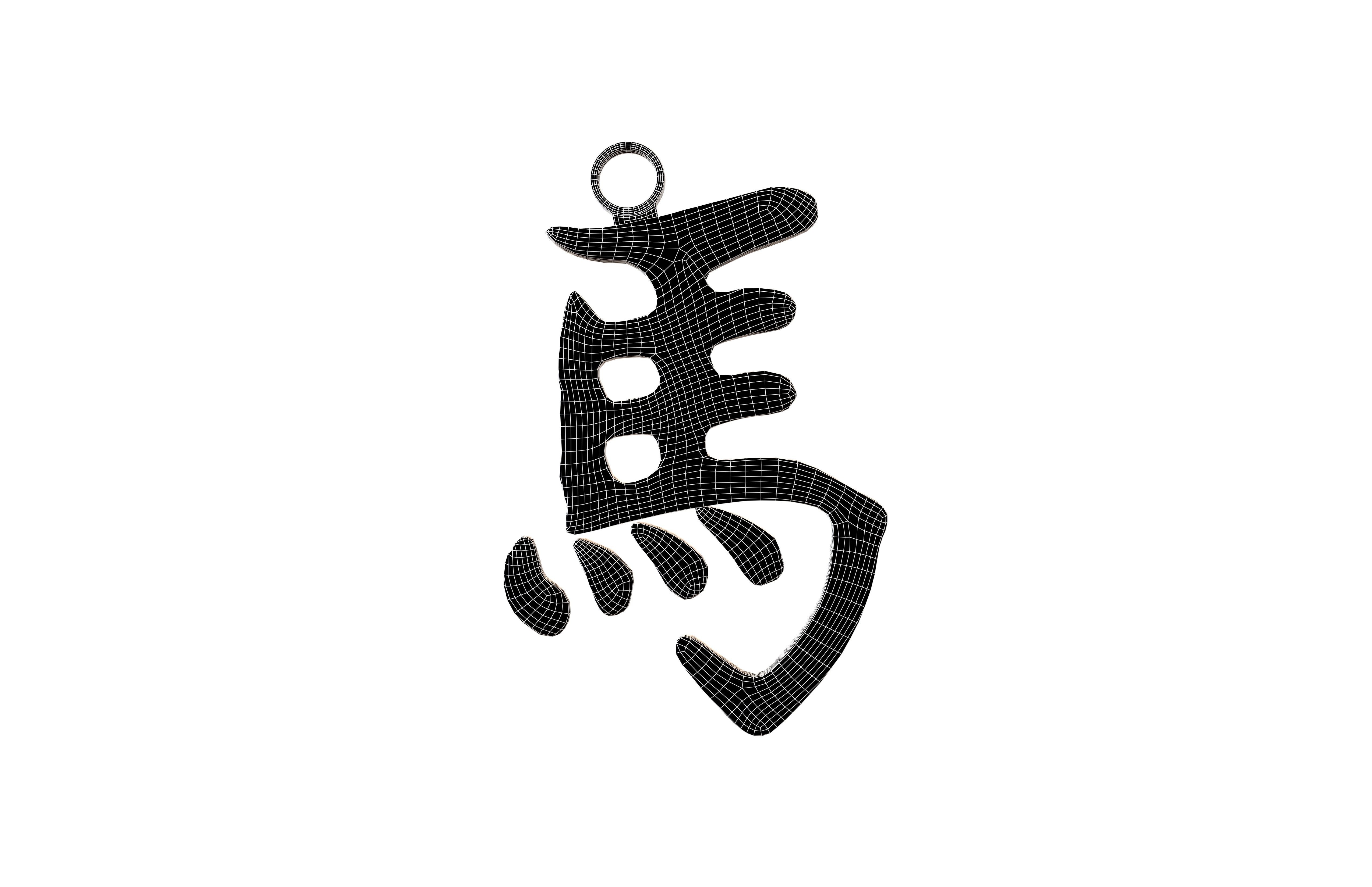 Chinese Zodiac Decoration Horse v1 001 Low-poly 3D model_5