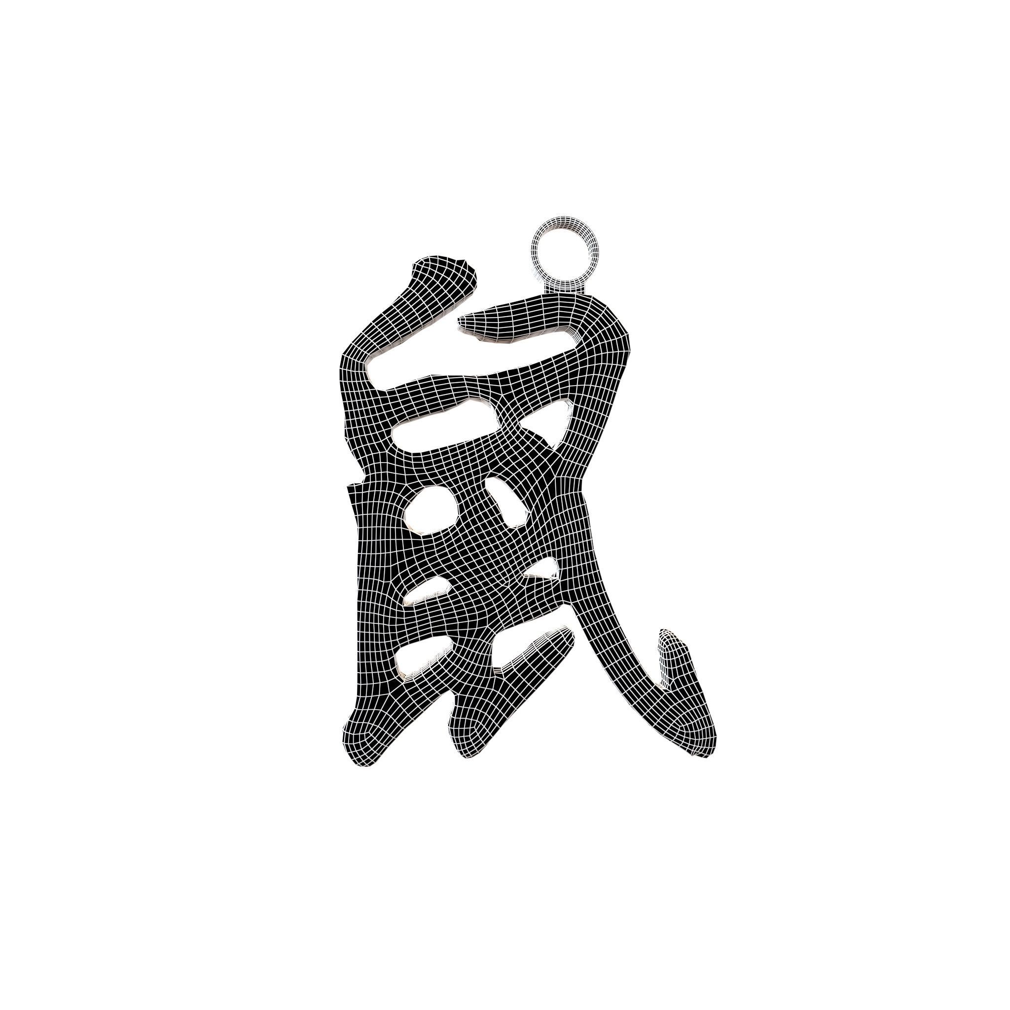 Chinese Zodiac Decoration Mouse v1 001 Low-poly 3D model_4