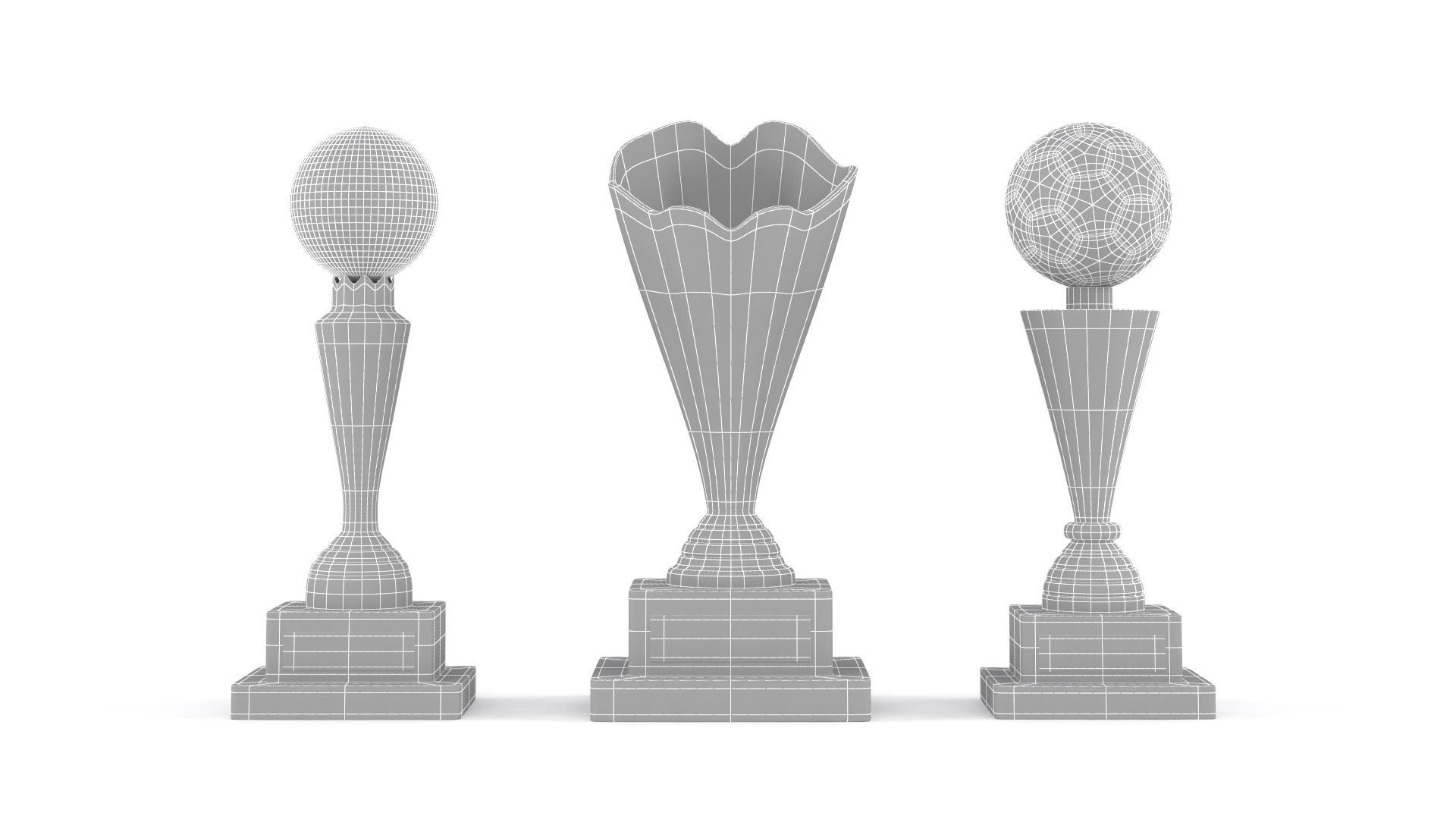 Trophy Cups 3D model_7
