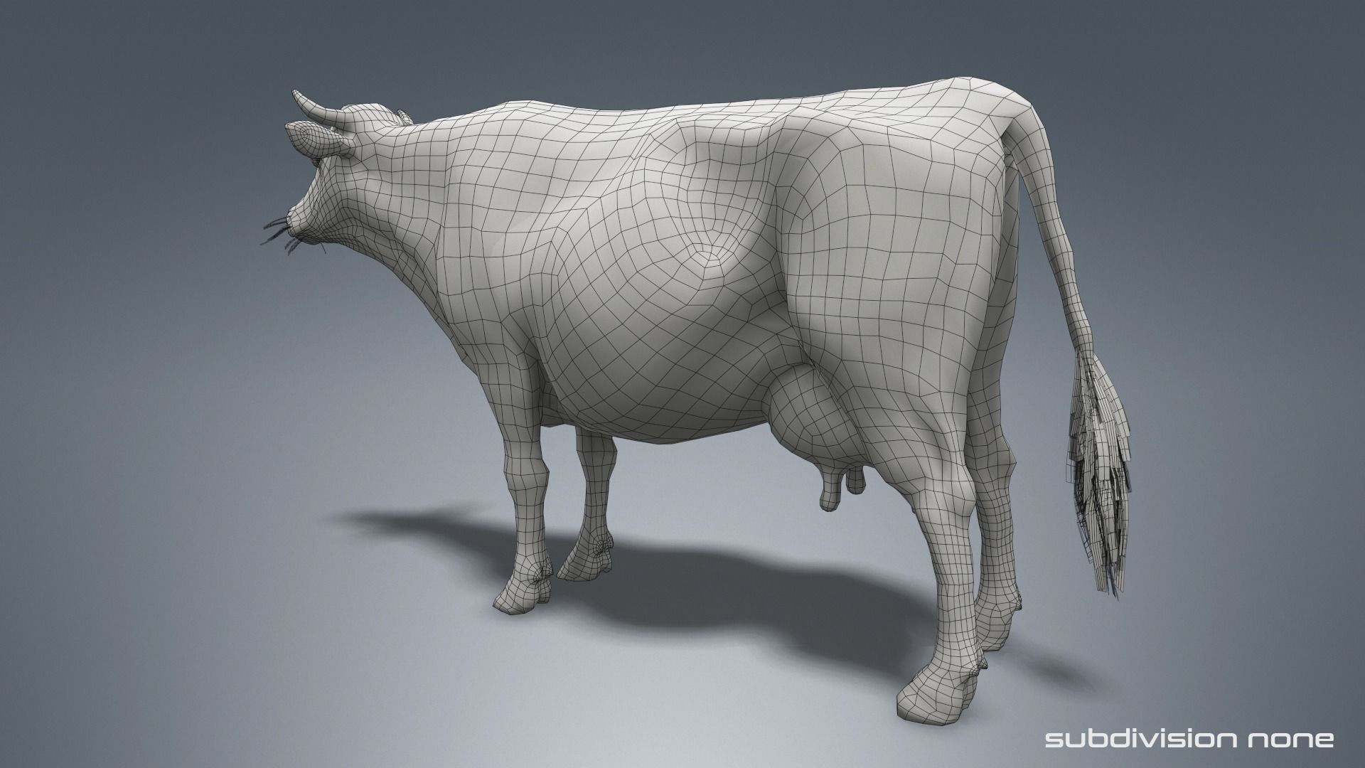 Dairy Cow PBR Low-poly 3D model_7