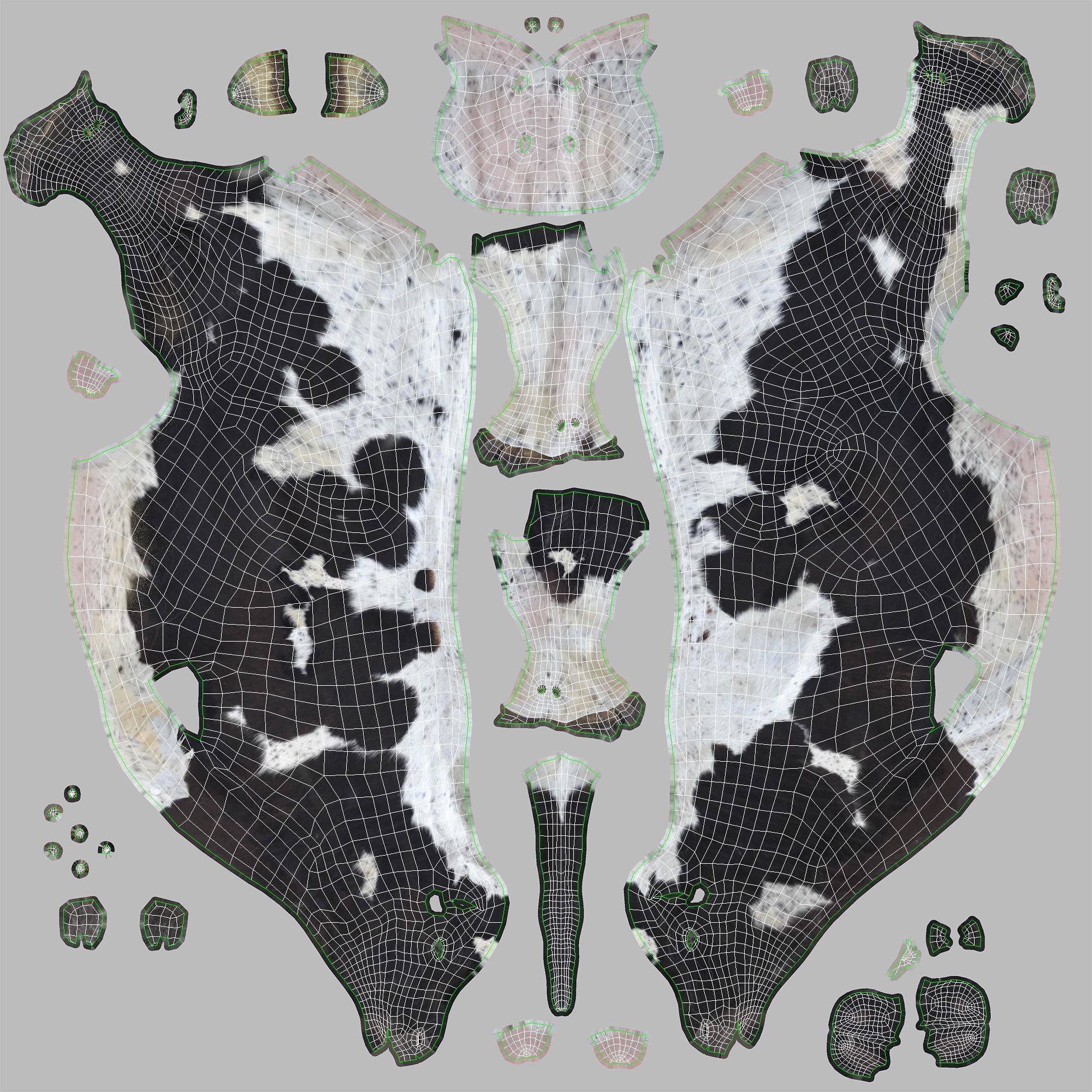 Dairy Cow PBR Low-poly 3D model_8