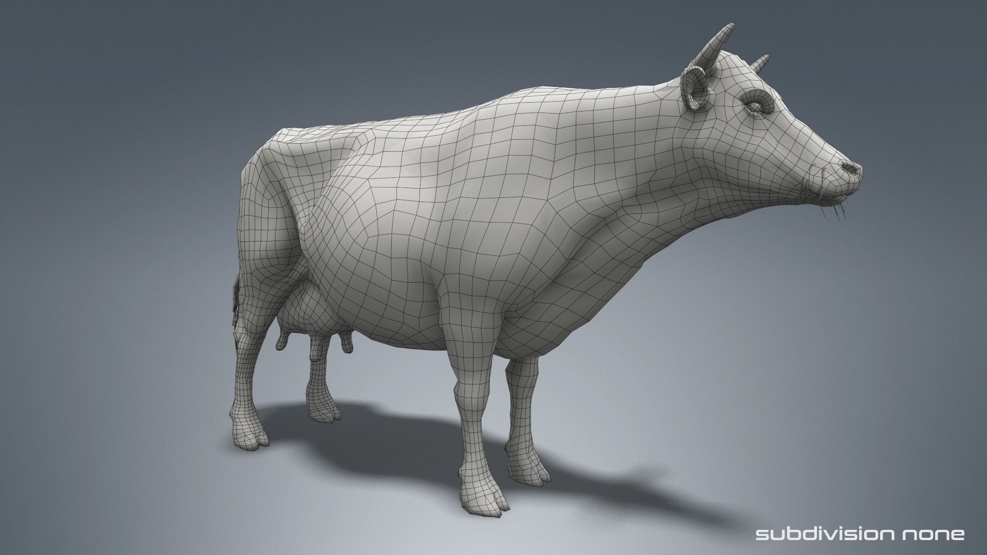 Dairy Cow PBR Low-poly 3D model_6