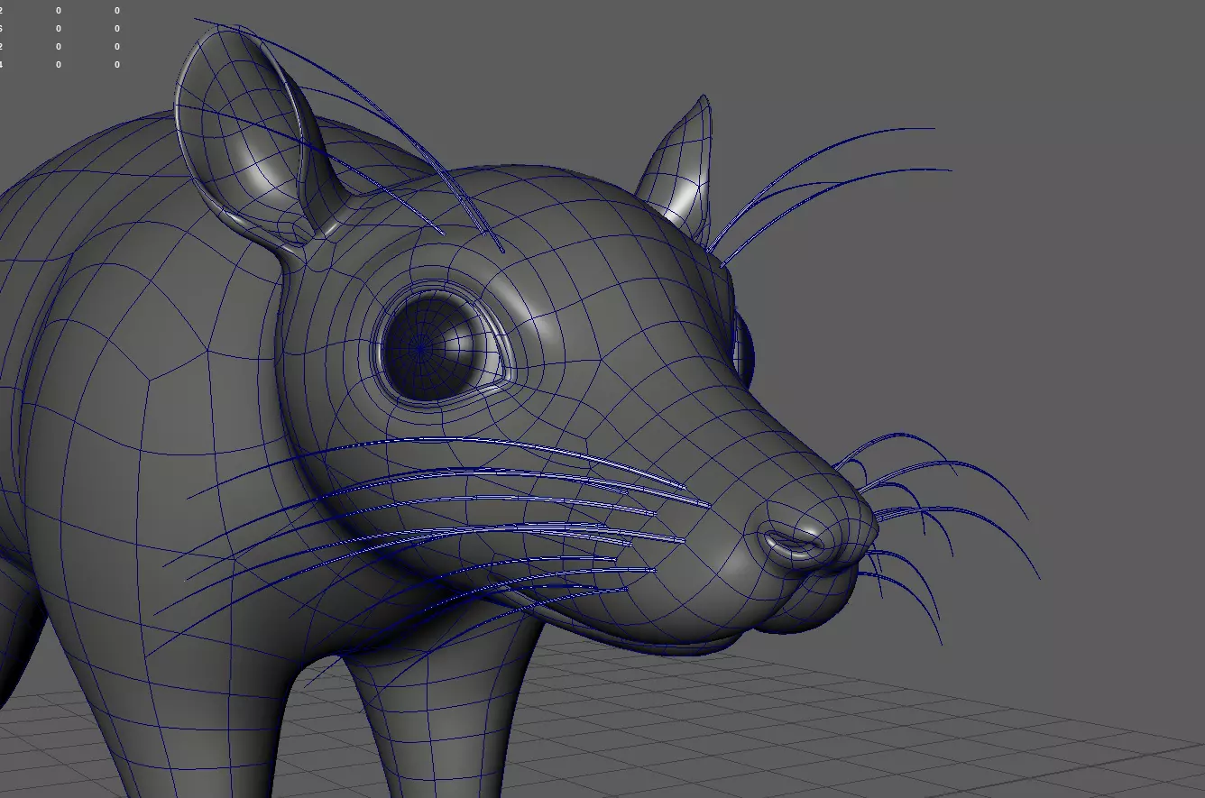 Rat Realistic Lowpoly Low-poly 3D model