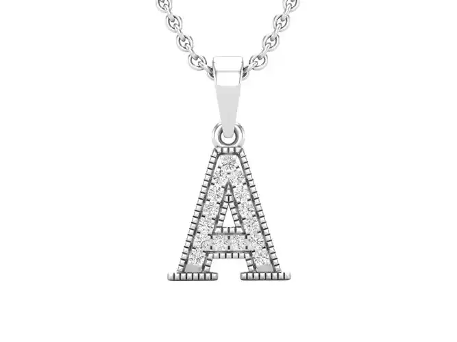 Alphabet-A Diamond pendant