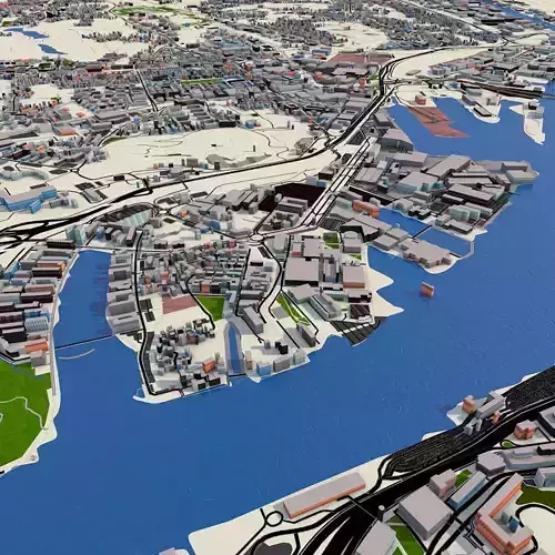 Gothenburg Goteborg City 2021 March 3d model