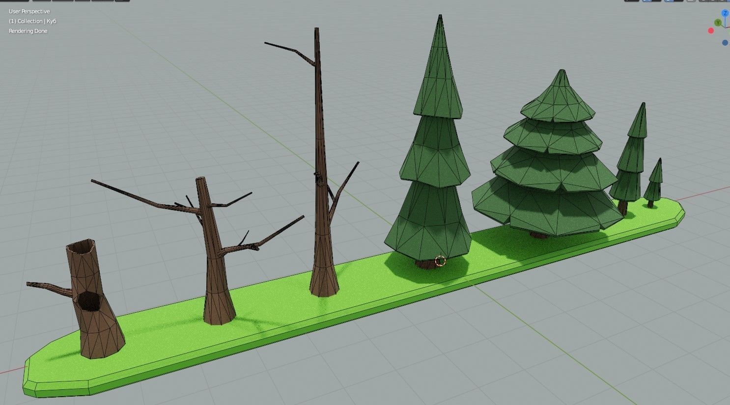 Low poly trees asset Free low-poly 3D model_10