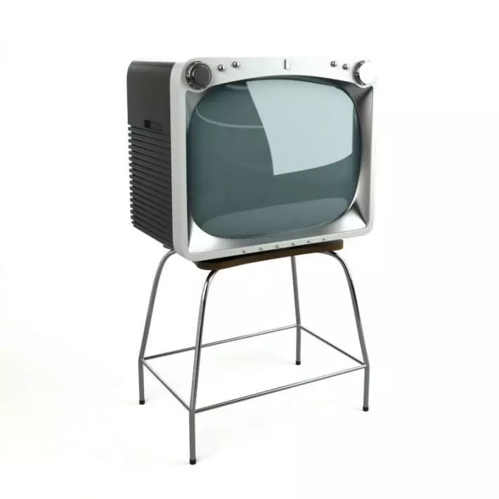 Old Fashioned Tv 3D model_0