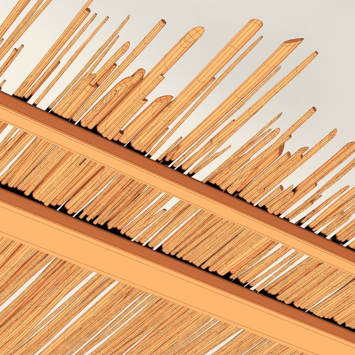 Ceiling wood sang thin branch n1 3D model_20