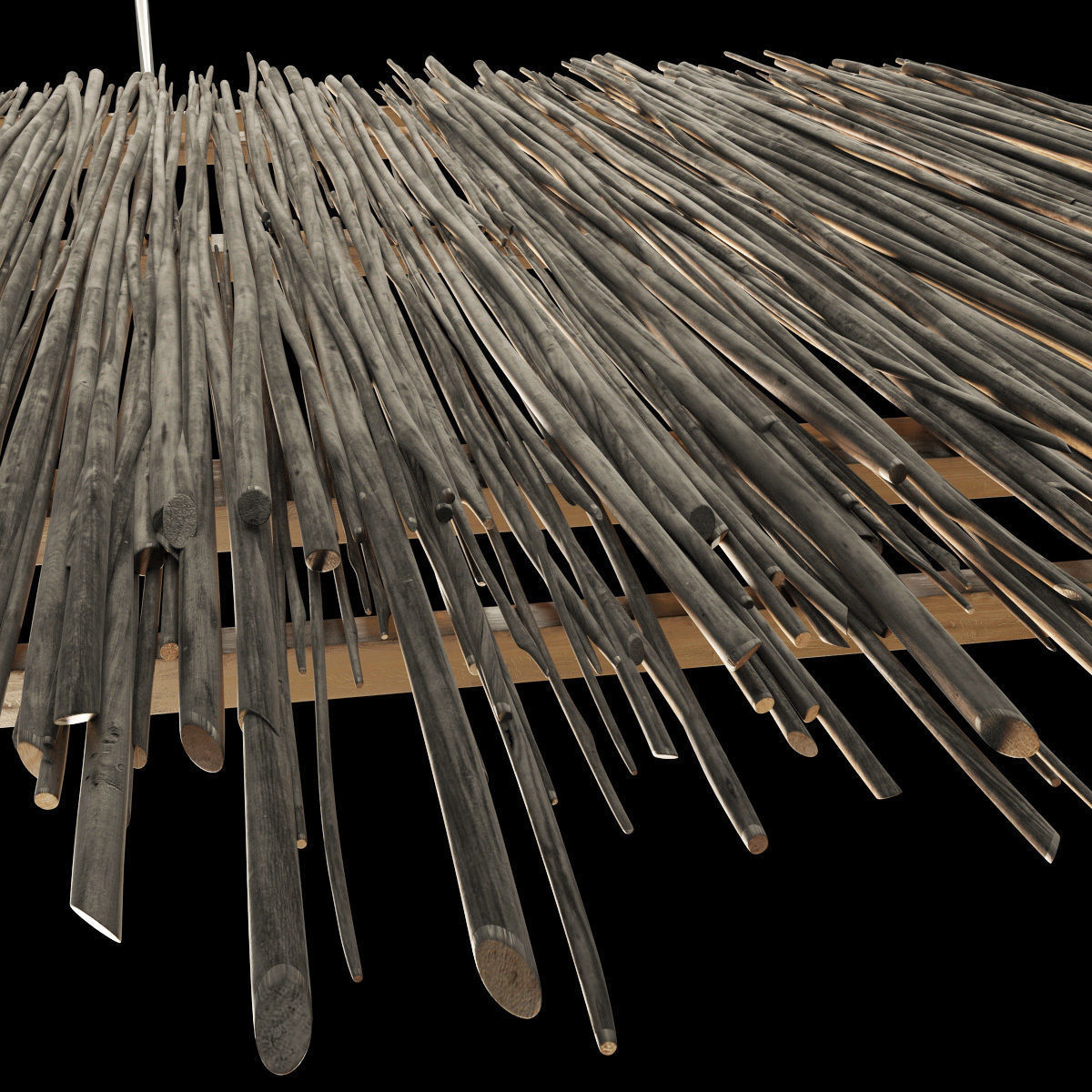 Ceiling wood sang thin branch n1 3D model_17