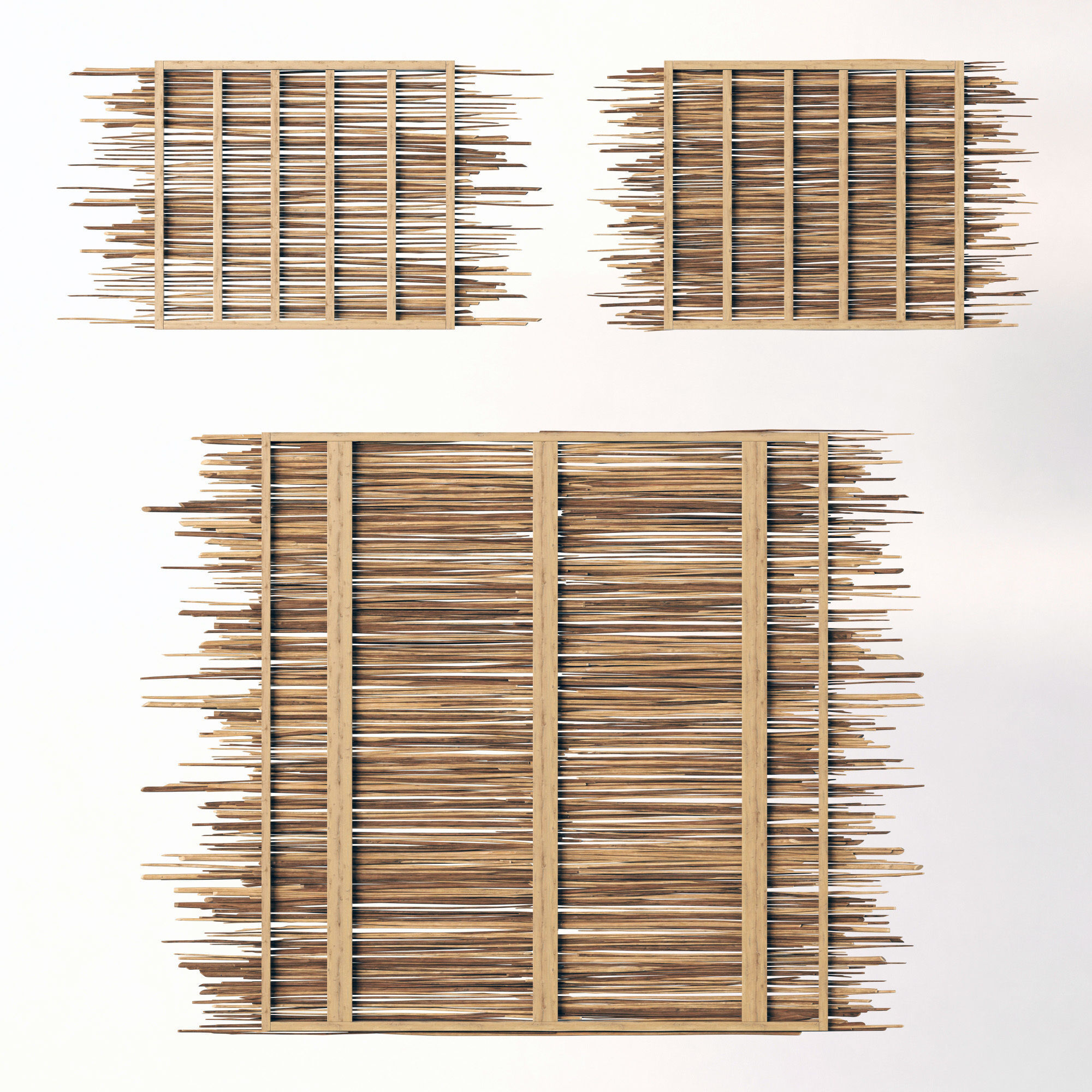 Ceiling wood sang thin branch n1 3D model_6