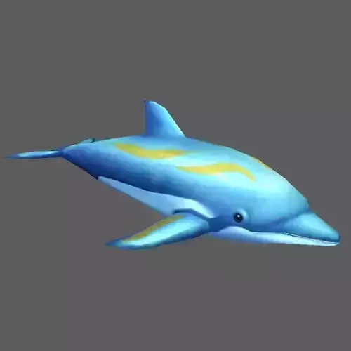 Dolphin whale Low-poly 3D model