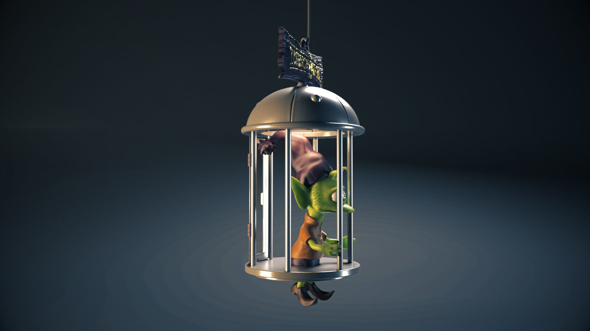 Elfo cage diorama - Disenchantment 3D print model_11