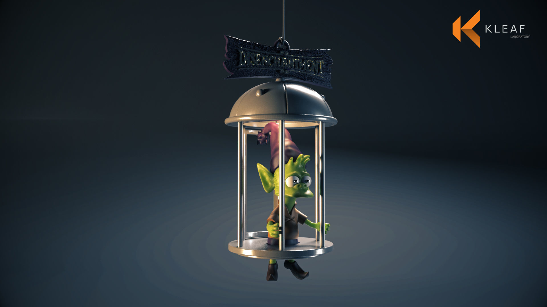 Elfo cage diorama - Disenchantment 3D print model_4