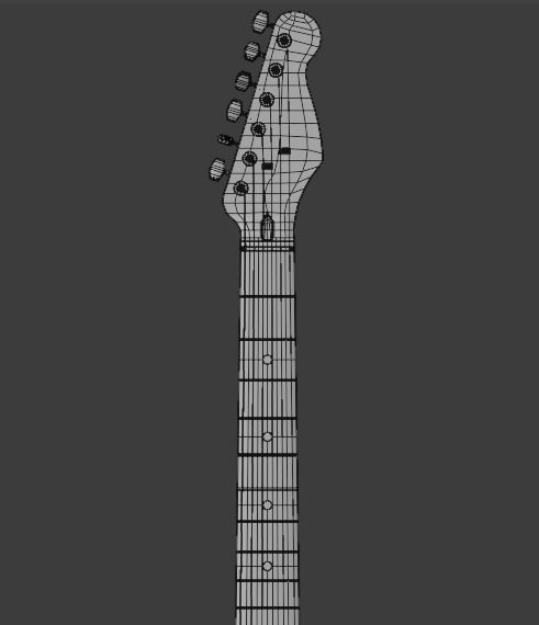 Electric Guitar Stratocaster HSS 3D model_37