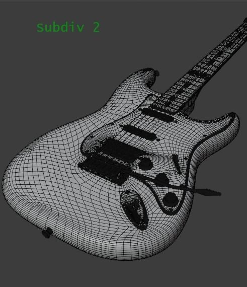 Electric Guitar Stratocaster HSS 3D model_45