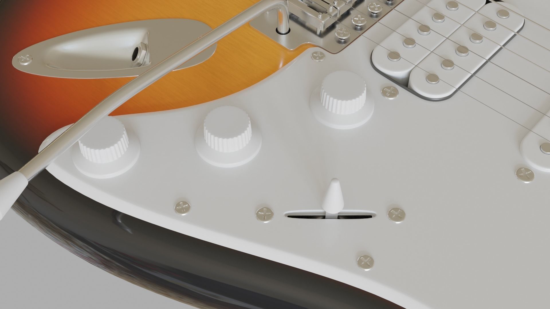 Electric Guitar Stratocaster HSS 3D model_6