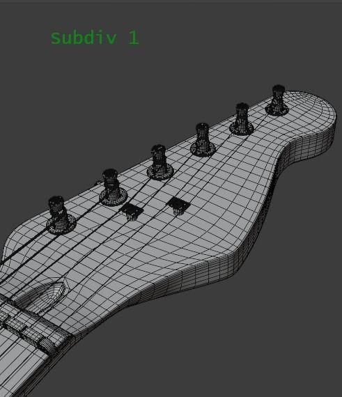 Electric Guitar Stratocaster HSS 3D model_47