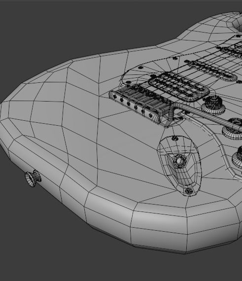 Electric Guitar Stratocaster HSS 3D model_16