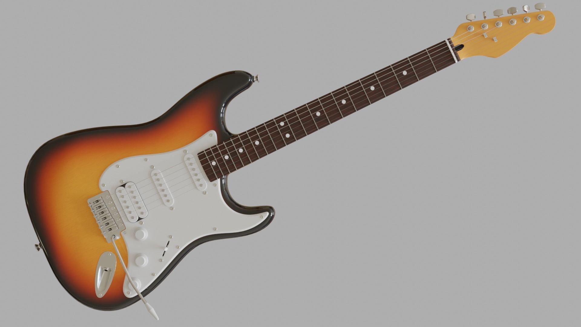 Electric Guitar Stratocaster HSS 3D model_1