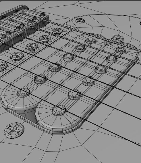 Electric Guitar Stratocaster HSS 3D model_20