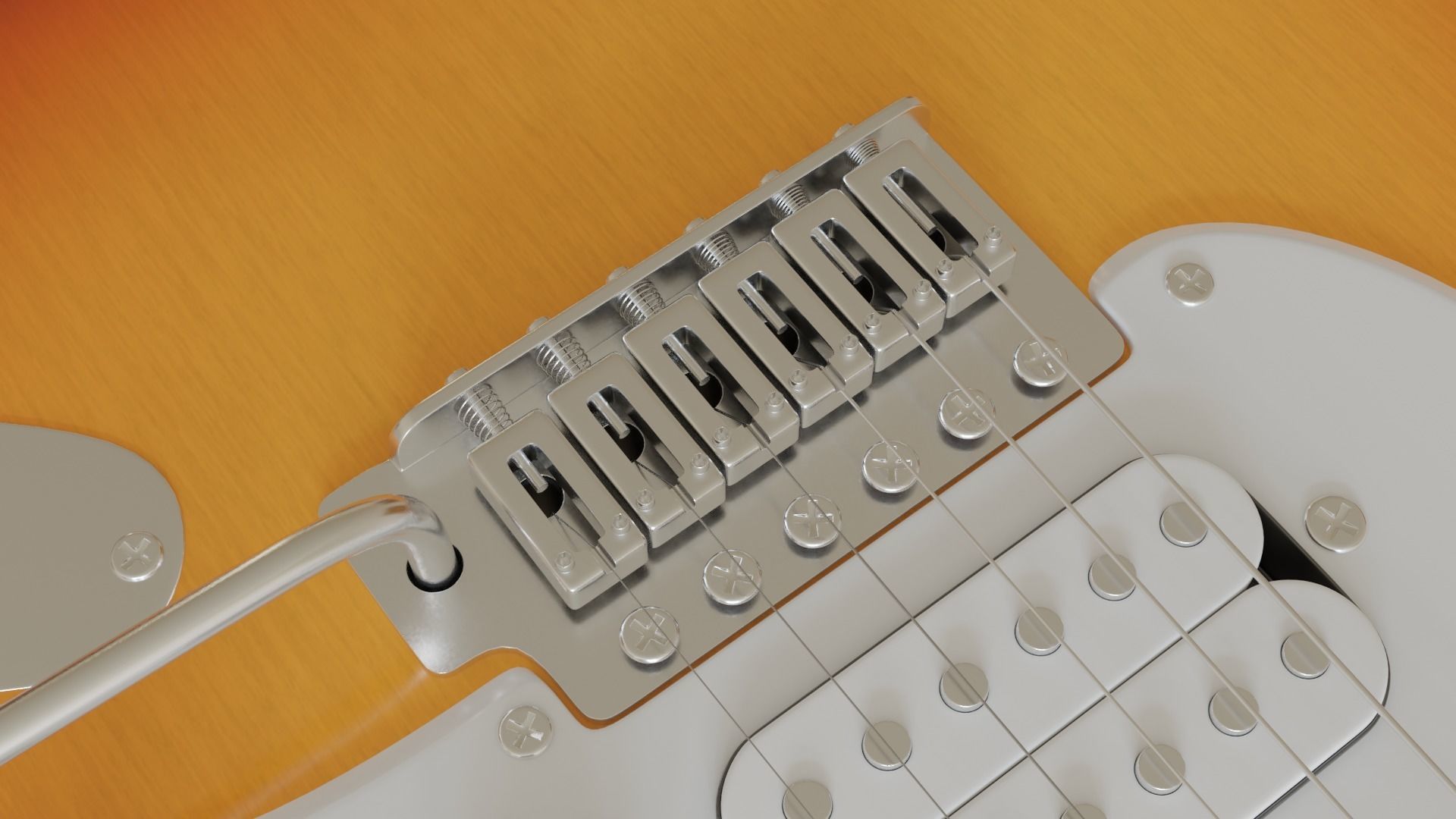 Electric Guitar Stratocaster HSS 3D model_5