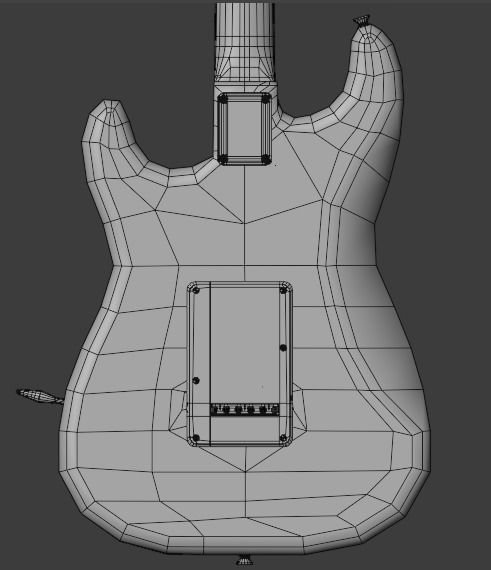 Electric Guitar Stratocaster HSS 3D model_33