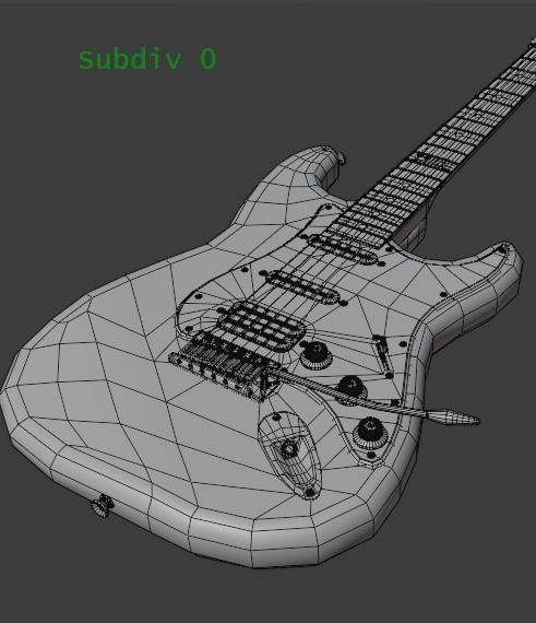 Electric Guitar Stratocaster HSS 3D model_43