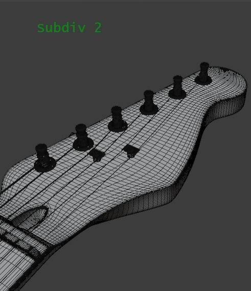 Electric Guitar Stratocaster HSS 3D model_48