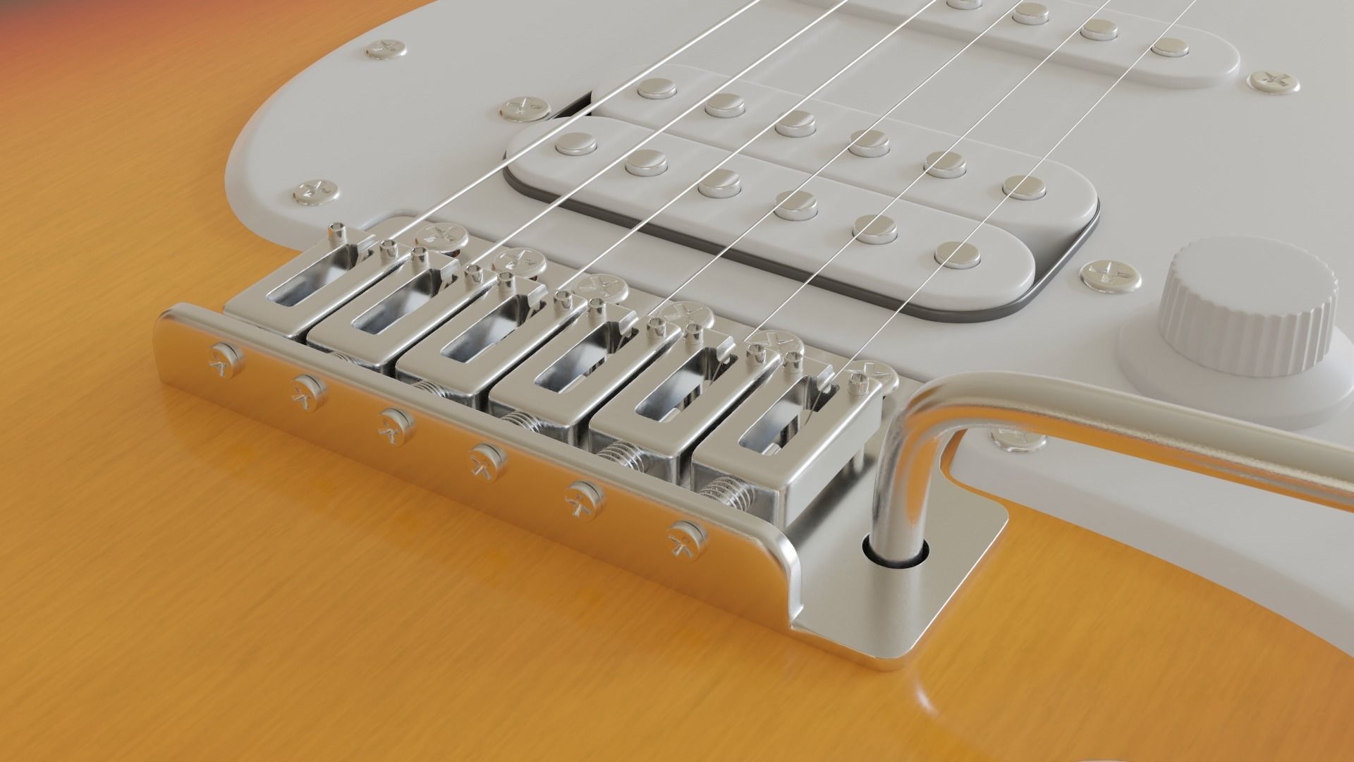 Electric Guitar Stratocaster HSS 3D model_4